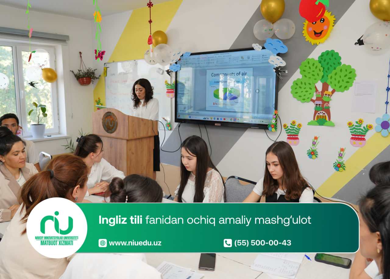 Ingliz tili fanidan ochiq amaliy mashg‘ulot
