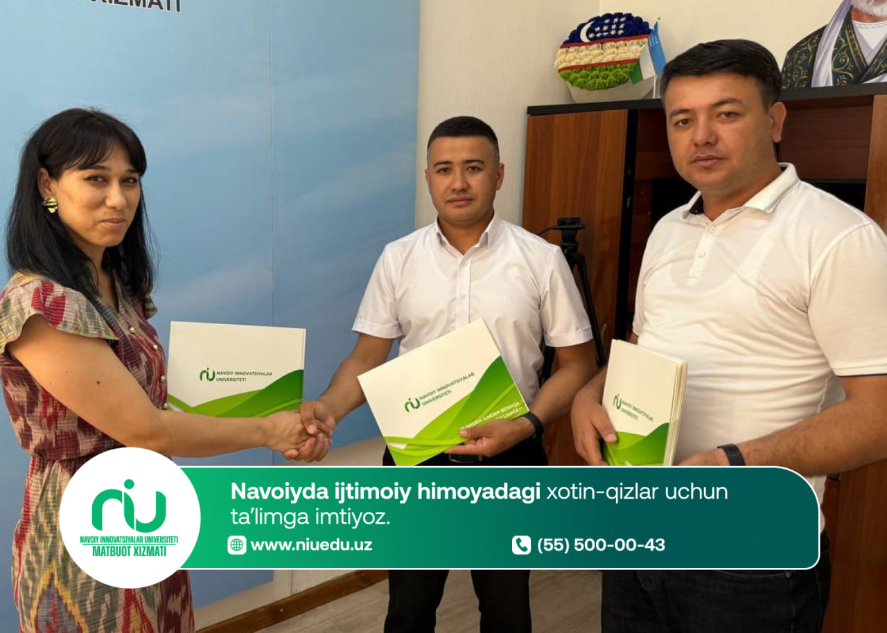 Navoiyda ijtimoiy himoyadagi xotin-qizlar uchun ta’limga imtiyoz