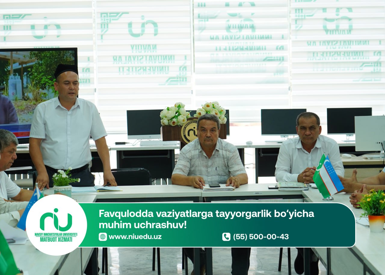 Favqulodda vaziyatlarga tayyorgarlik bo‘yicha muhim uchrashuv!