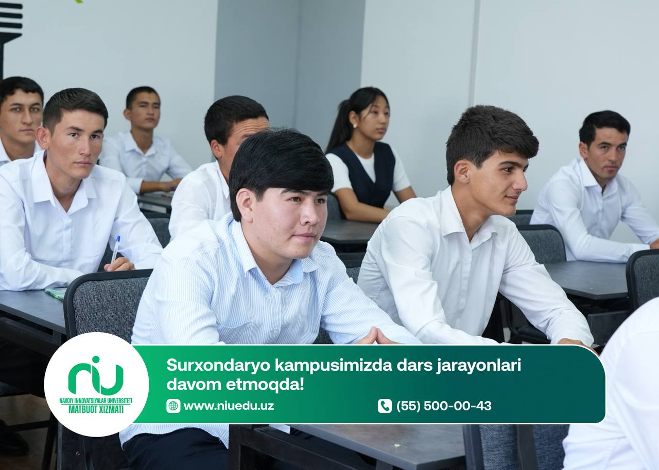 Surxondaryo kampusimizda dars jarayonlari davom etmoqda!